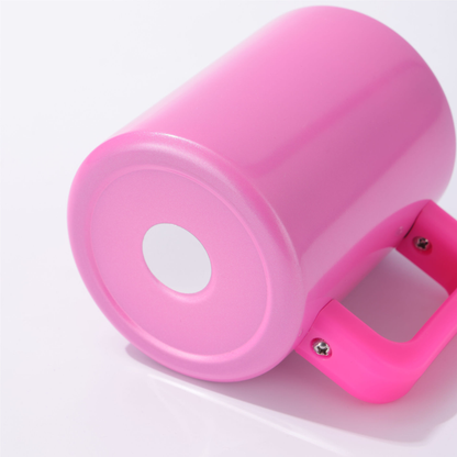 10oz Blank Sublimation  Lowball Mugs With Removable Plastic Handle and Magnetic Lids 25 Pack USA Warehouse