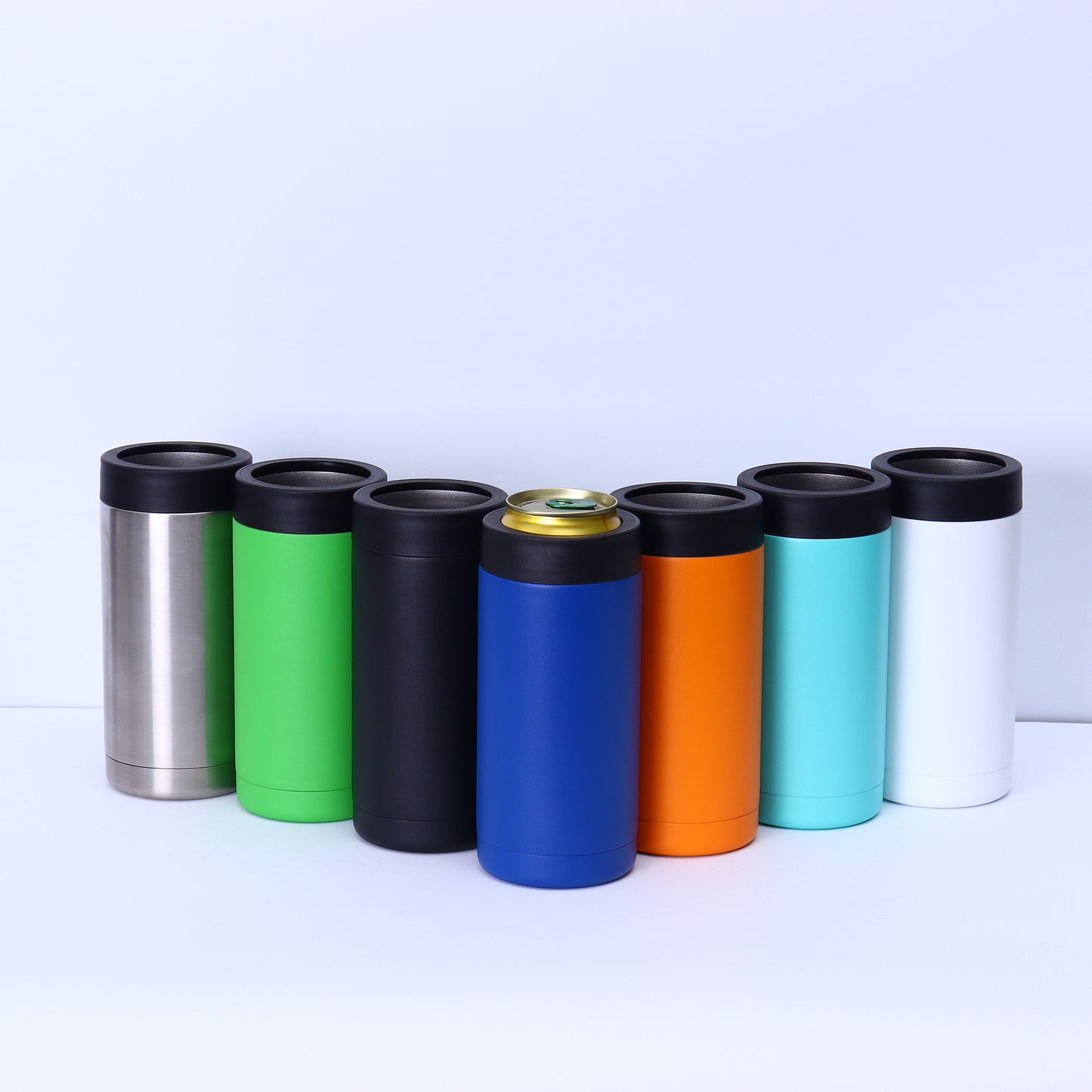 12oz 16oz Laser Engraved 4-1 Can Coolers Double Wall Stainless Steel Skinny Tumblers 25Pack China Warehouse