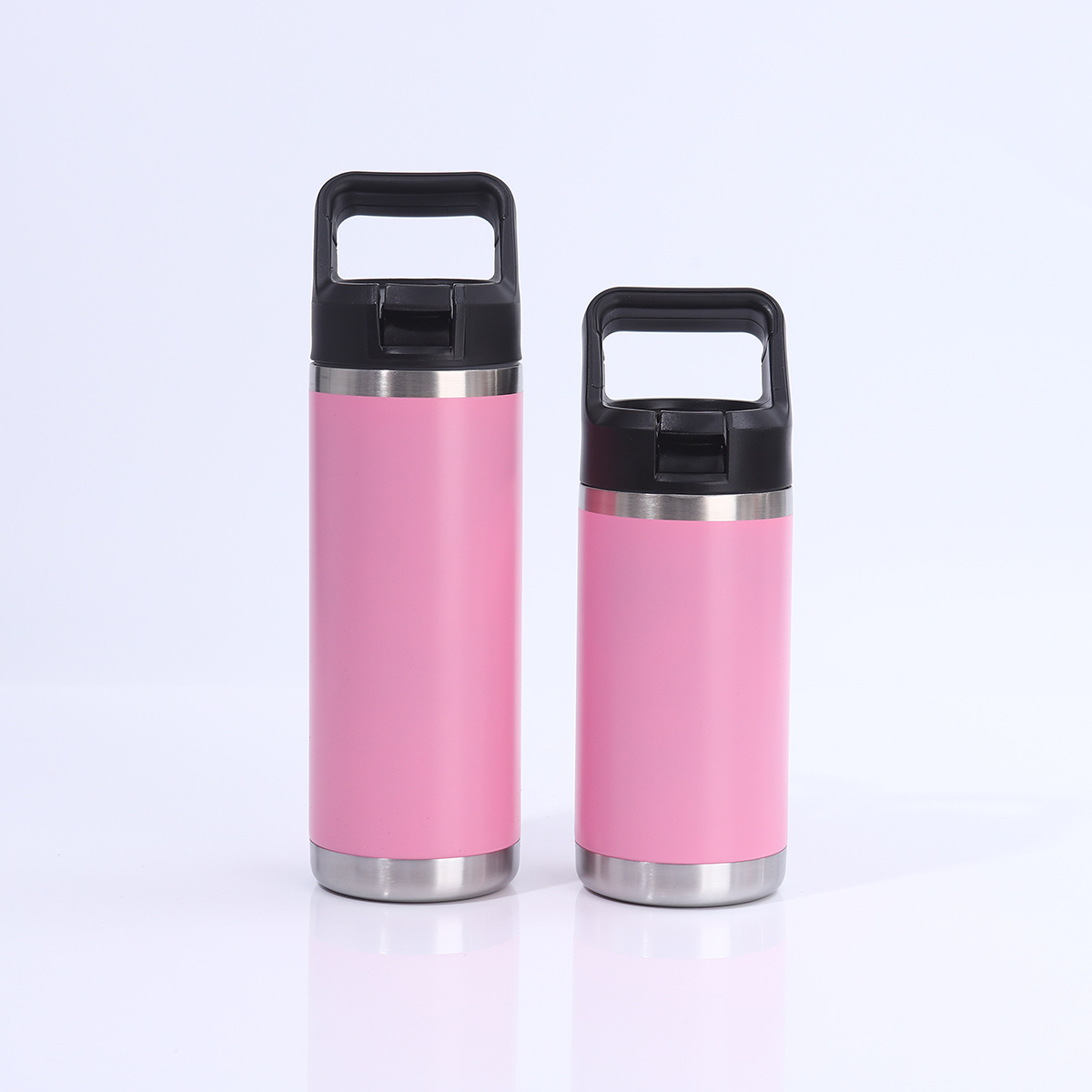 12oz 18oz Kids Outdoor Power Coated Flip Straw Tumblers with Handle for Laser Engraved 25 Pack China Warehouse