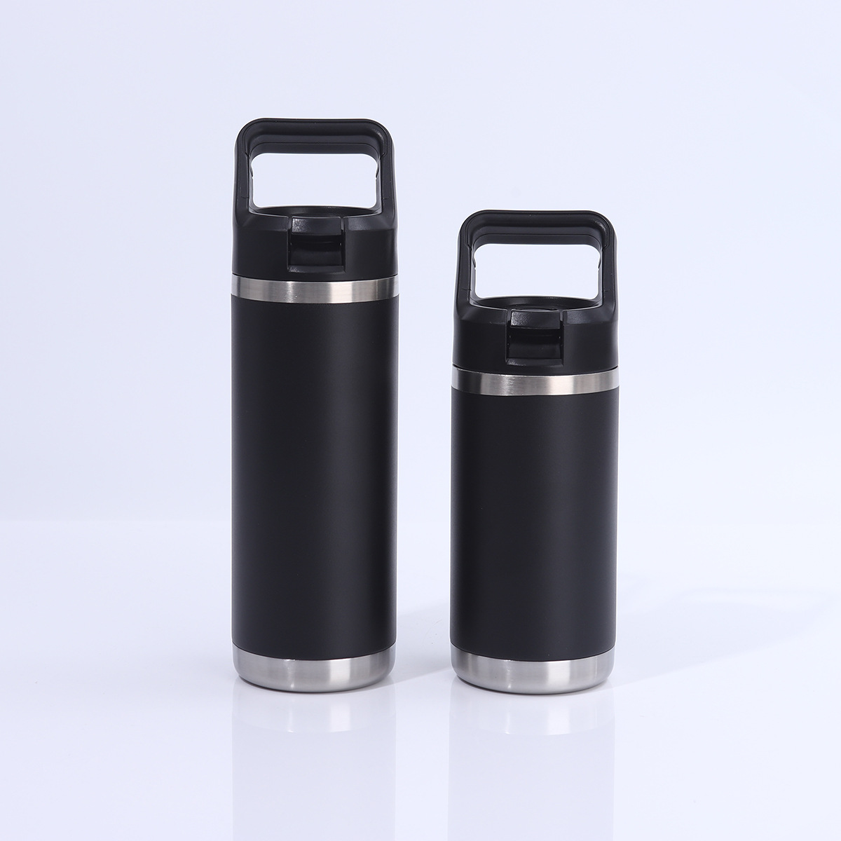 12oz 18oz Kids Outdoor Power Coated Flip Straw Tumblers with Handle for Laser Engraved 25 Pack China Warehouse
