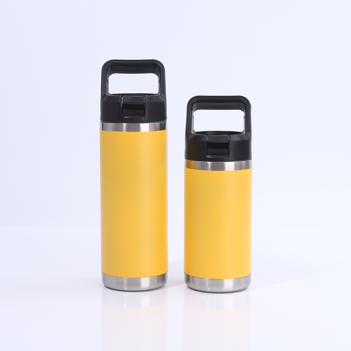 12oz 18oz Kids Outdoor Power Coated Flip Straw Tumblers with Handle for Laser Engraved 25 Pack China Warehouse