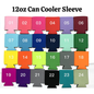 12oz Cooler Can Sleeve Suitable for Sublimation 500Pack China Warehouse (Can Custom Logo)