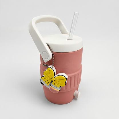 12oz Cooler Can Holder Retro Cooler Style Can Koozie Tumbler Parties Reusable Drink Holder with Straw Hole