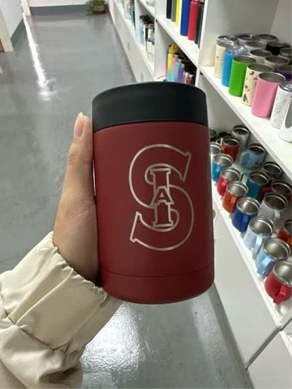 12oz 16oz Laser Engraved 4-1 Can Coolers Double Wall Stainless Steel Skinny Tumblers 25Pack China Warehouse
