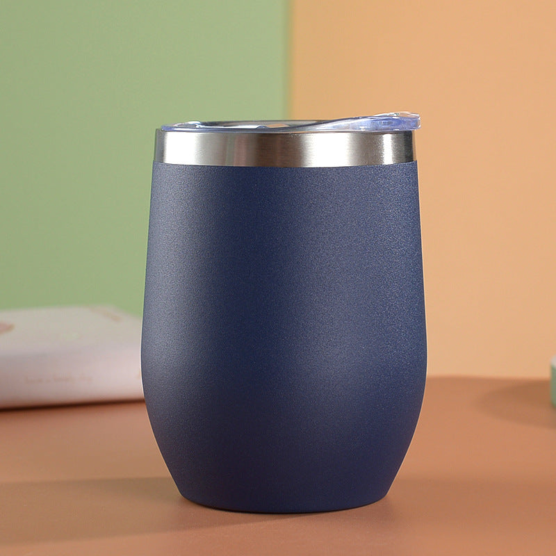 12oz Powder Coating Stainless Steel Wine Tumblers with Slide Lids for Laser Engraving 50 Pack China Warehouse