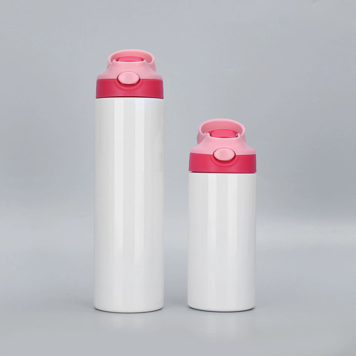Kids 12oz 20oz White Blank Sublimation Water Bootles with Bounce Lids 25pack USA Warehouse