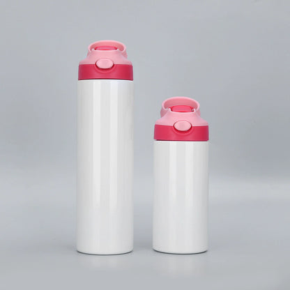 Kids 12oz 20oz White Blank Sublimation Water Bootles with Bounce Lids 25pack USA Warehouse