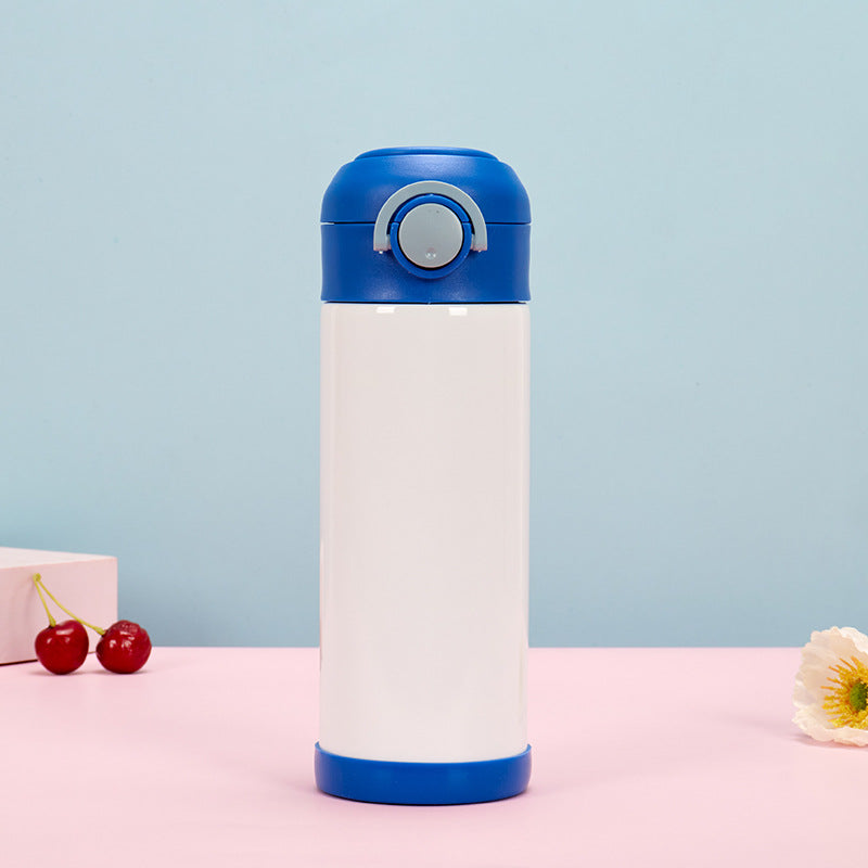 12oz Kids Bounce Lids Sublimation Blank Tumblers Portable Lock Vacuum Insulated Water Bottles 24 Pack 50Pack USA Warehouse