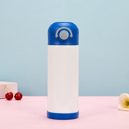 12oz Kids Bounce Lids Sublimation Blank Tumblers Portable Lock Vacuum Insulated Water Bottles 24 Pack 50Pack USA Warehouse