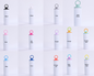20oz Blank Sublimation Skinny Water Bottles With Colorful Handle Lids 14 Colors Mix 25 Pack China Warehouse