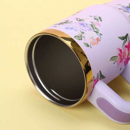 14oz 40oz Love Shack Fancy Collab 🌸 🎀 Mirror Gold Underneath Blank Quencher Tumblers with Flower Designs 20Pack