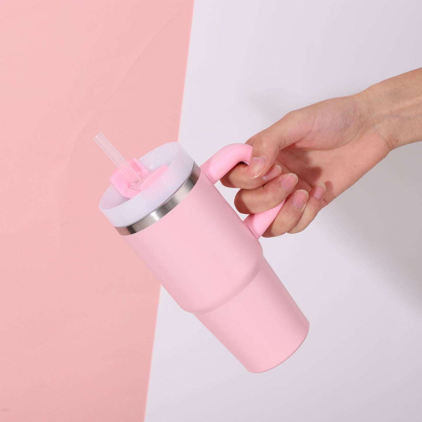 14oz Kids Powder Coated Quencher Tumblers with Mini Handle for Laser Engraving 25Pack China