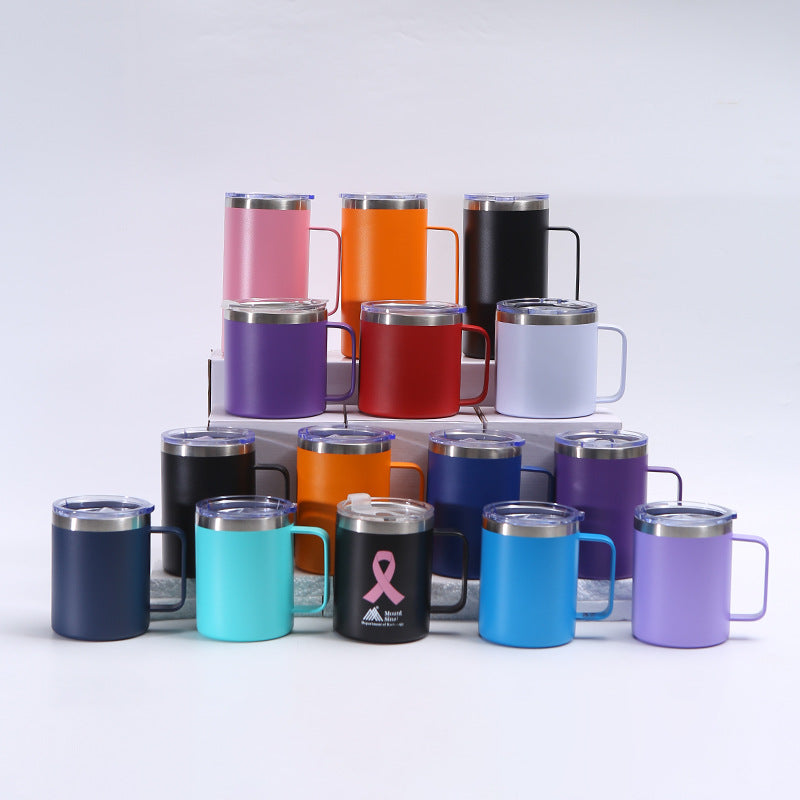 12oz/14oz/16oz Double Wall Stainless Steel Powder Coated Mugs for Laser Engraving 50 Pack China Warehouse