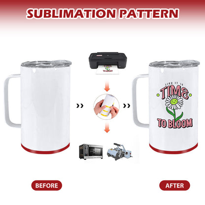 25Pack USA Warehouse 14oz Blank Sublimation Stainless Steel Mugs Tumbler with Storage Bottom