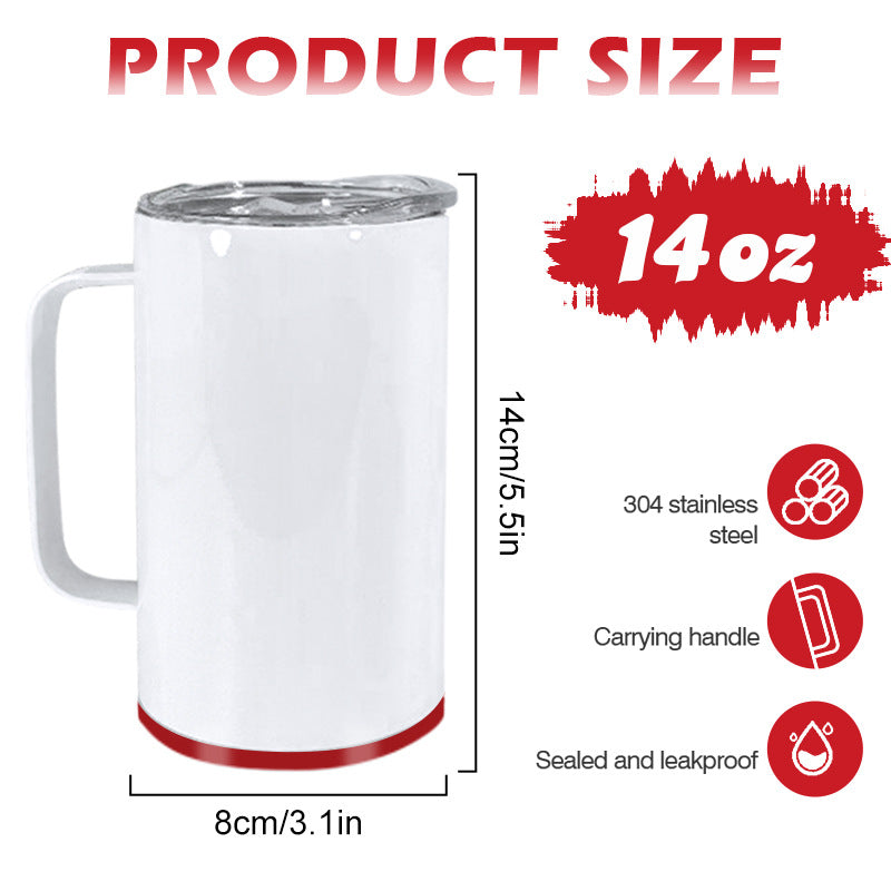 14oz Blank Sublimation Stainless Steel Mugs Tumbler with Storage Bottom 25Pack USA Warehouse