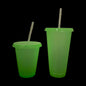 16oz 24oz Glow In The Dark Clear Plastic Cups for Uv Dtf Wraps and Vinyl for Halloween 100 Pack China Warehouse