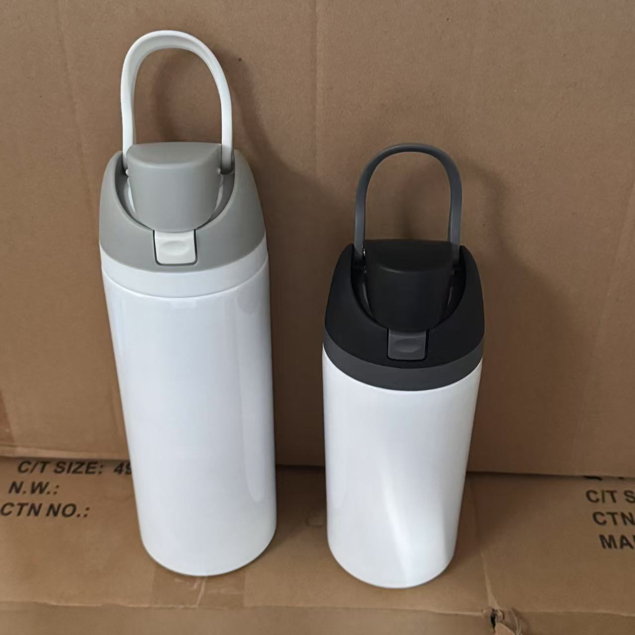 16oz 24oz White Subliamtion Water Bottles with Leak Proof Lids 24Pack USA Warehouse