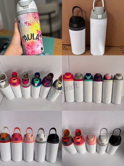 16oz 24oz White Subliamtion Water Bottles with Leak Proof Lids 24Pack USA Warehouse