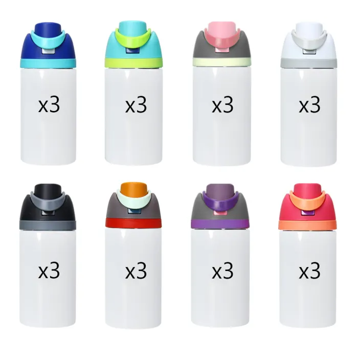 16oz 24oz White Subliamtion Water Bottles with Leak Proof Lids 24Pack USA Warehouse