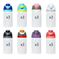 16oz 24oz White Subliamtion Water Bottles with Leak Proof Lids 24Pack USA Warehouse