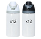 16oz 24oz White Subliamtion Water Bottles with Leak Proof Lids 24Pack USA Warehouse