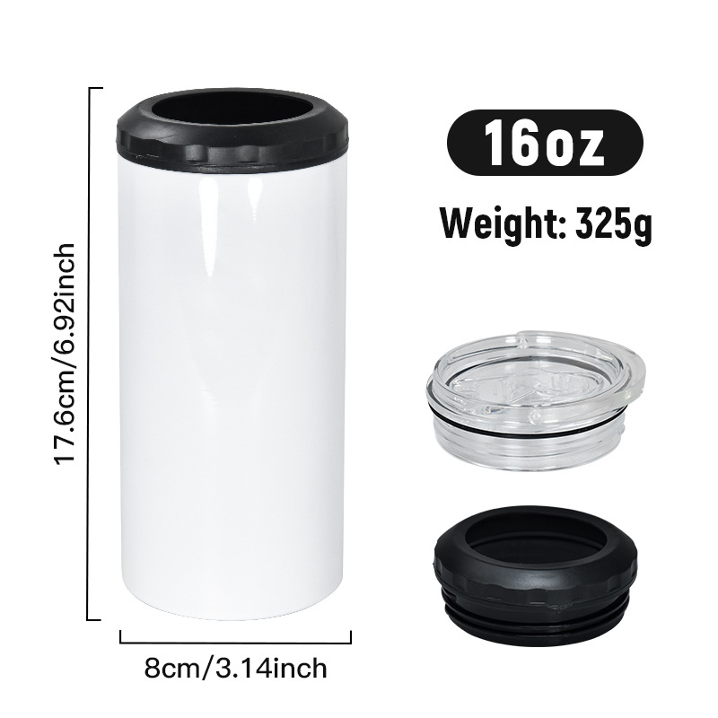 16oz 4 in one Blank Sublimation Cooler Can with Opener 25 Pack USA Warehouse