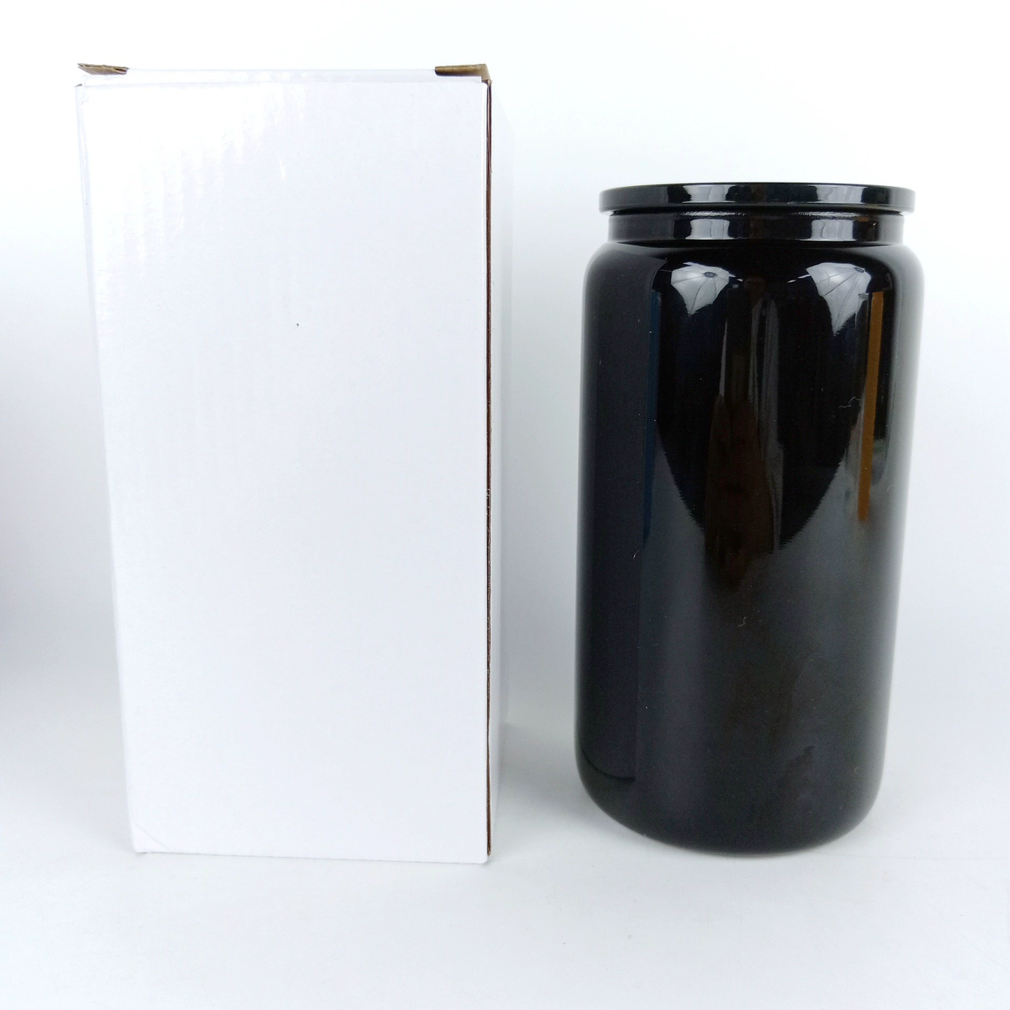 16oz Black Glass Can for UV DTF Wraps Super Cool Black Color Soda Beer Can 25Pack USA Warehouse