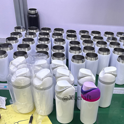 16oz Blank Sublimation Water Bottles with Leak Proof Bounce Colorful Lids for Kids Outdoor 25Pack China Warehouse
