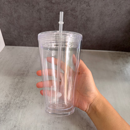 16oz 24oz Clear Snow Globe Plastic Cups Pre Drilled Hole and With Plug 20 Pack China Warehouse
