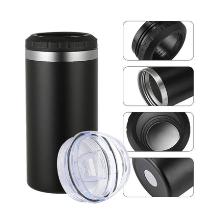 16oz Colorful Powder Coated Cooler Can with Two Lids for Laser Engraving 50Pack China Warehouse