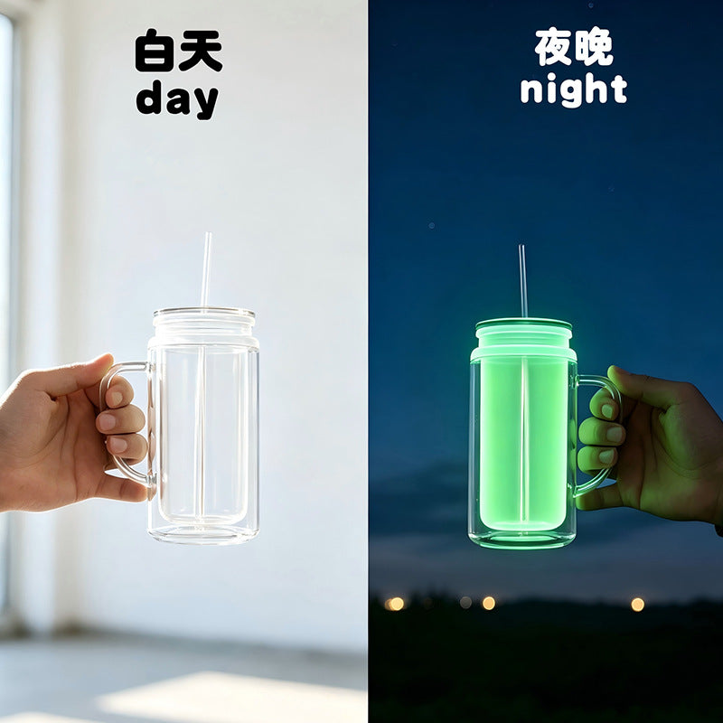 16oz Glow In The Dark Green Snow Globe Plastic Can With Handle For Halloween 25 Pack China Warehouse