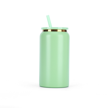 16oz Gold Plated Stainless Steel Pudding Color Can for Laser Engraving 25 Pack USA Warehouse