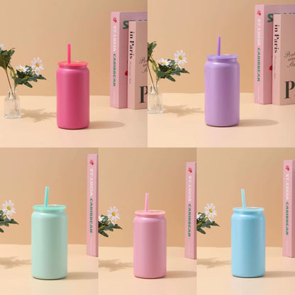 16oz Matt Candy Color Blank Sublimation Stainless Steel Metal Can 25Pack USA Warehouse
