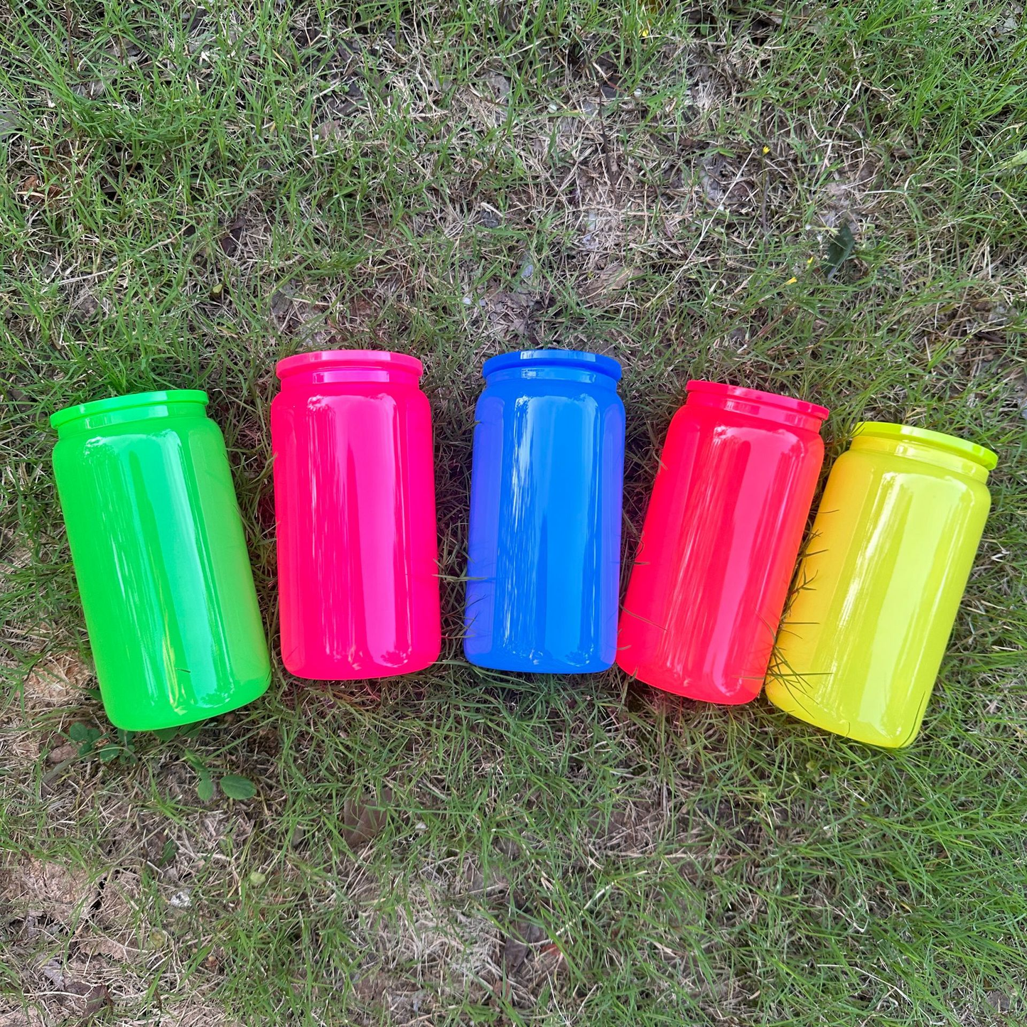 16oz Neon Glass Can For Sublimation And UV DTF Wraps 25 Pack 50 Pack China Warehouse
