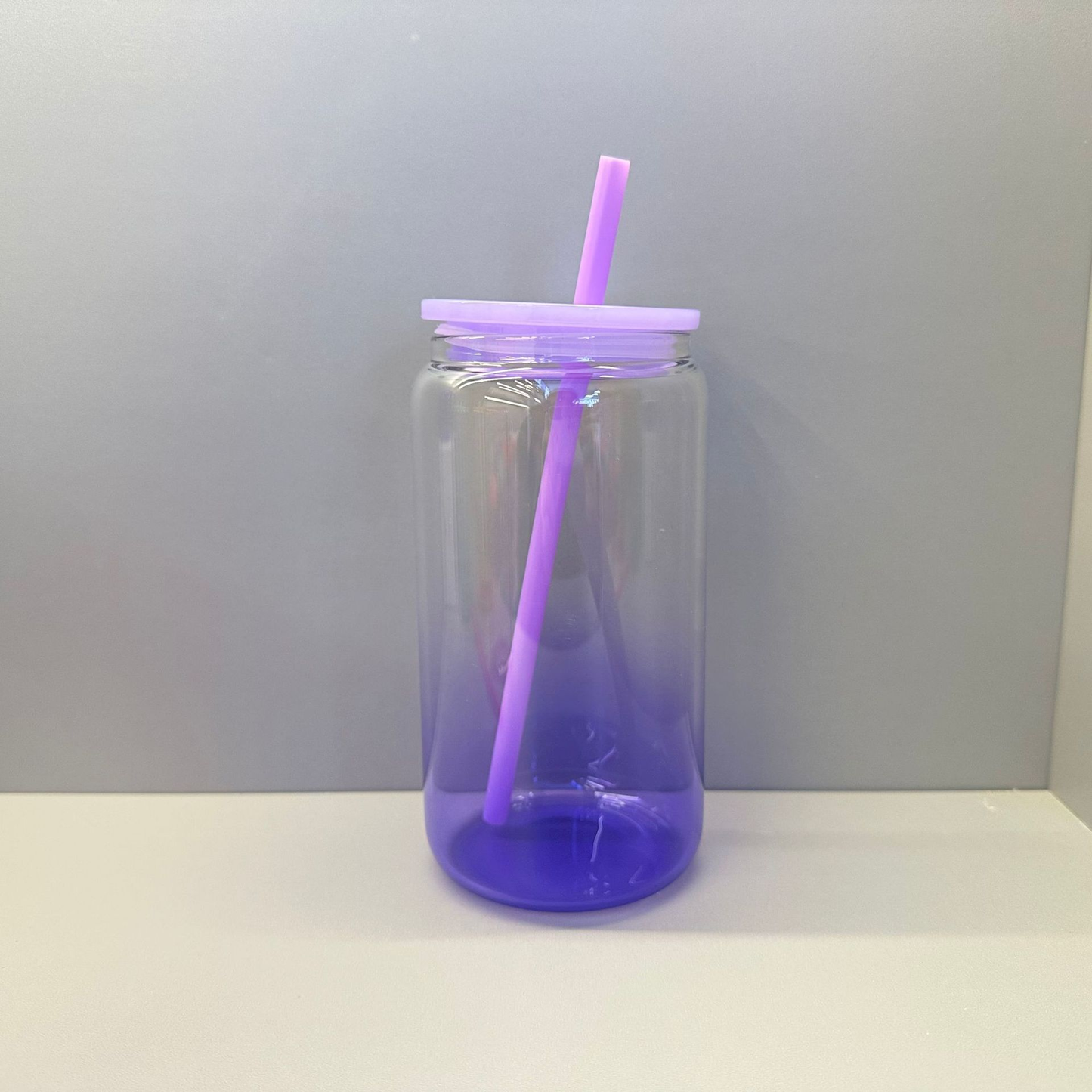 16oz Ombre Jelly Color Glass Can for Blank Sublimation and UV DTF Wraps 25Pcak USA Warehouse