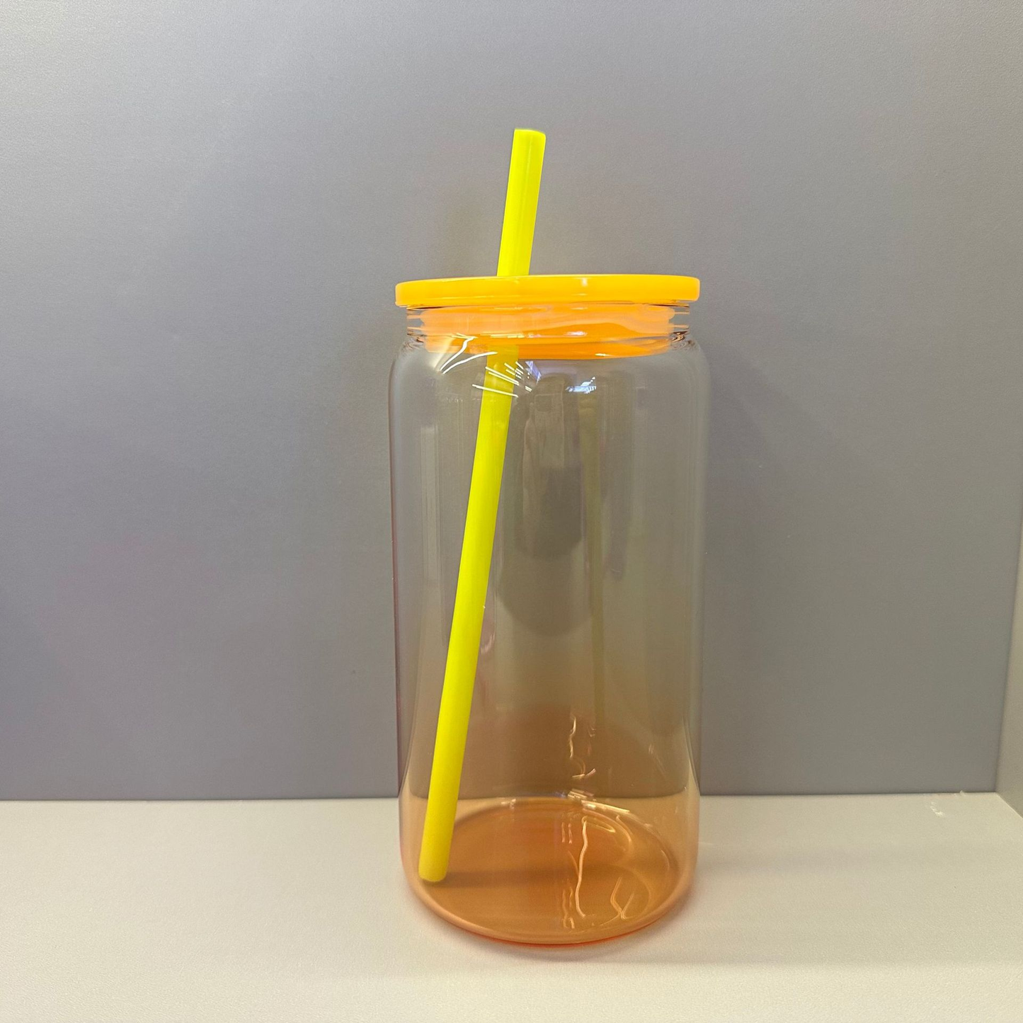 16oz Ombre Jelly Color Glass Can for Blank Sublimation and UV DTF Wraps 25Pcak USA Warehouse