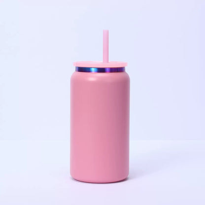 16oz Rainbow Plated Stainless Steel Can for Laser Engraving 25Pack USA Warehouse