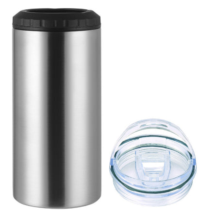 16oz Colorful Powder Coated Cooler Can with Two Lids for Laser Engraving 50Pack China Warehouse