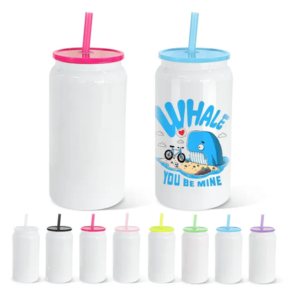16oz White Stainless Steel Sublimation Cup Libby Shape Soda Beer Can for UV DTF Wraps 25 Pack USA Warehouse