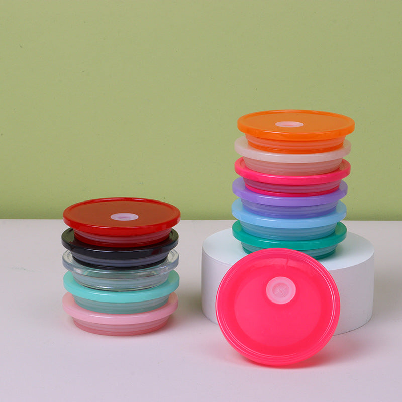 16oz Plastic Lids Bling Rhinestone Lids and Silicone Lids Glass Can 50Pack 100Pack Ship By Air
