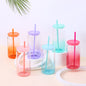 16oz Ombre Jelly Color Plastic Can for UV DTF Wraps 25pack 50pack China Warehouse