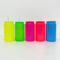 25 Pack 50 Pack China Warehouse 16oz Neon Glass Can For Sublimation And UV DTF Wraps