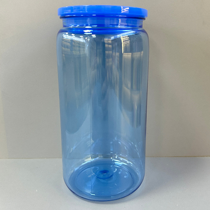 16oz Neon Color Plastic Acrylic Can Plastic Cups for UV DTF Wraps 50 Pack USA Warehouse