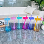 Wholesale 16oz Plastic Can Clear Frosted Neon Macaron Jelly Ombre Color Style Acrylic Can for UV DTF Wraps 50 Pack China
