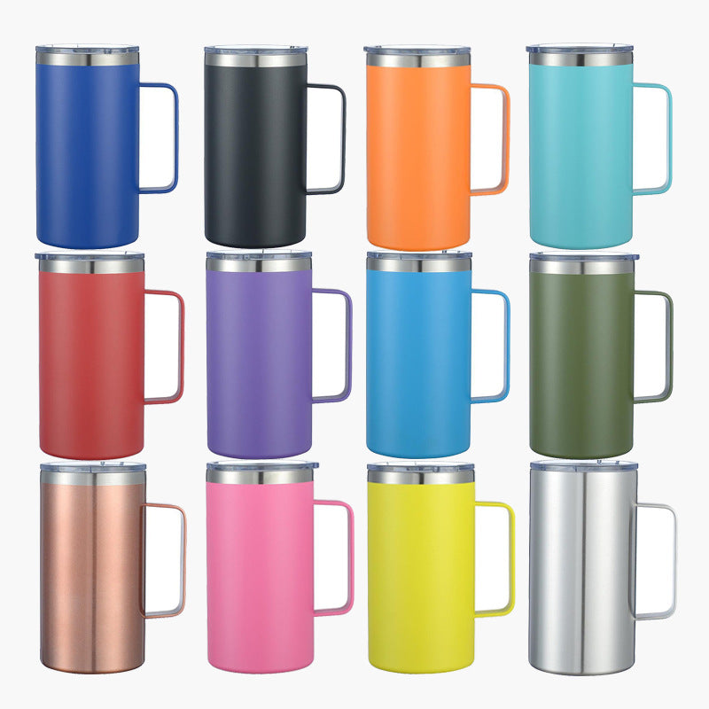 12oz/14oz/16oz Double Wall Stainless Steel Powder Coated Mugs for Laser Engraving 50 Pack China Warehouse