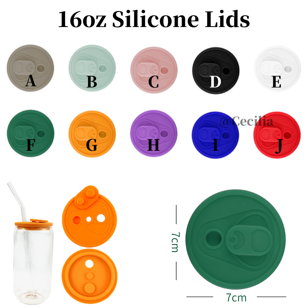 16oz Plastic Lids Bling Rhinestone Lids and Silicone Lids Glass Can 50Pack 100Pack Ship By Air