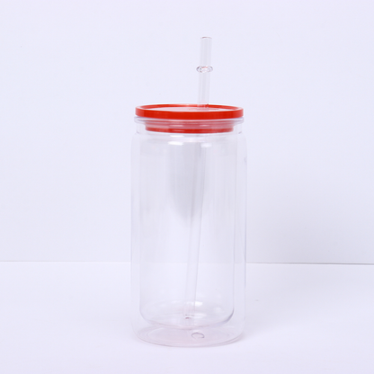 16oz 20oz Snow Glole Plastic Can with Colorful Lids Pre Drilled Hole and with Plug 50Pack China Warehouse