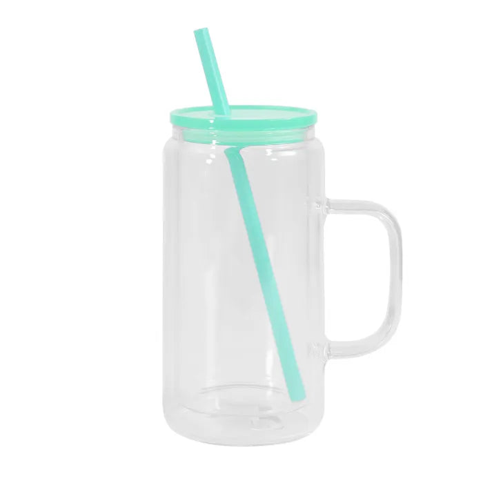 16oz Outer 12oz Inner Pre Drilled Hole Snow Globe Glass Mugs for Sublimation 25Pack USA Warehouse
