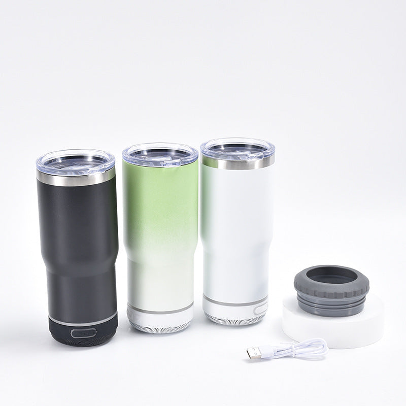 16oz Powder Coated Speaker Bluetooth Cooler Can Music Tumblers for Laser Egraving 20Pack China Warehouse