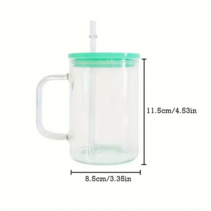 17oz Clear&Frosted Glass Mugs for Blank Sublimation UV DTF Wraps and Vinyl 25 Pack USA Warehouse